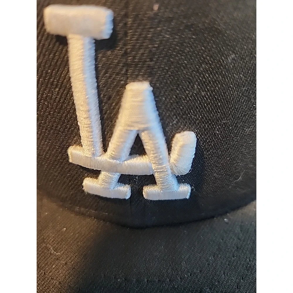 Los Angeles Dodgers Hat Cap Baseball Team New Era Patch 59FIFTY Fitted‎ 7-5/8